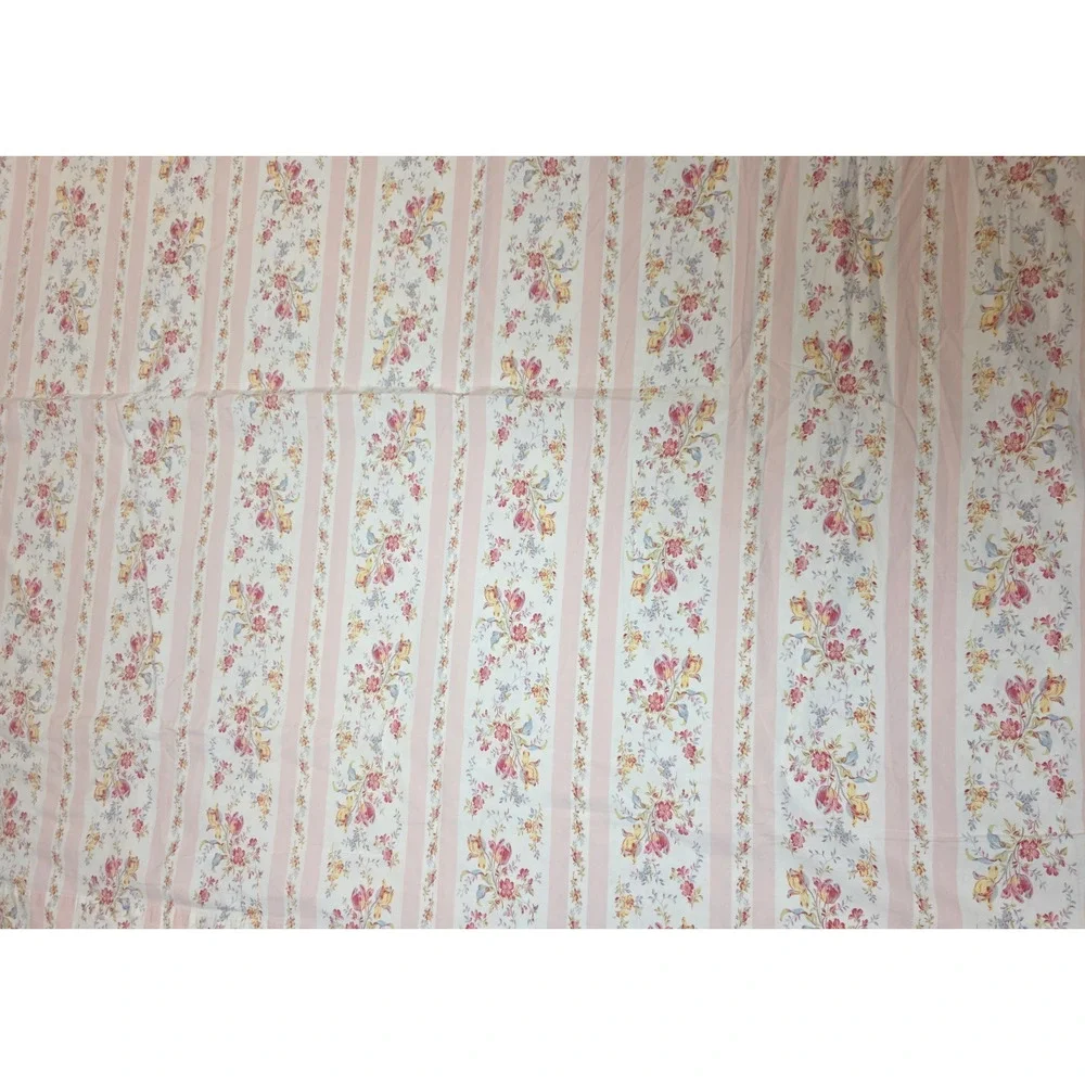 Ralph Lauren Millicent King Sheet Set Pink Floral Stripe Grandmillennial Italy